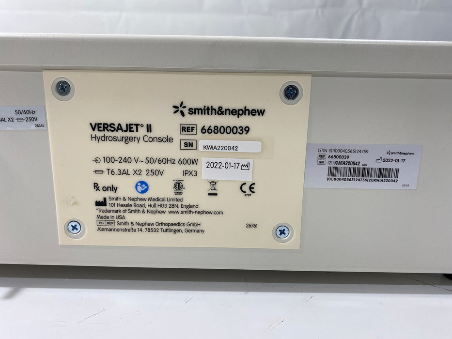 Smith & Nephew Versajet II Hydrosurgery Console