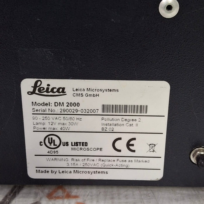 Leica Leica DM 2000 Binocular Microscope Lab Microscopes reLink Medical