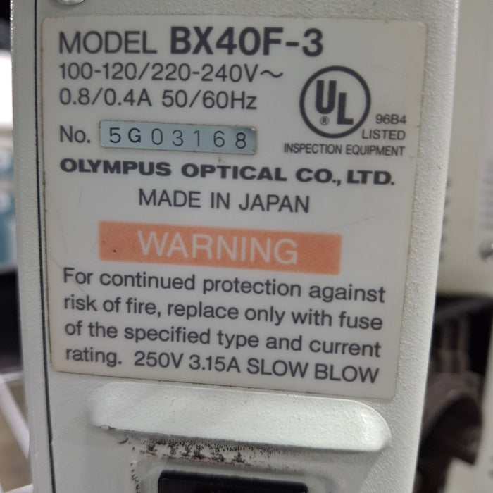Olympus Olympus BX40F-3 Microscope Lab Microscopes reLink Medical