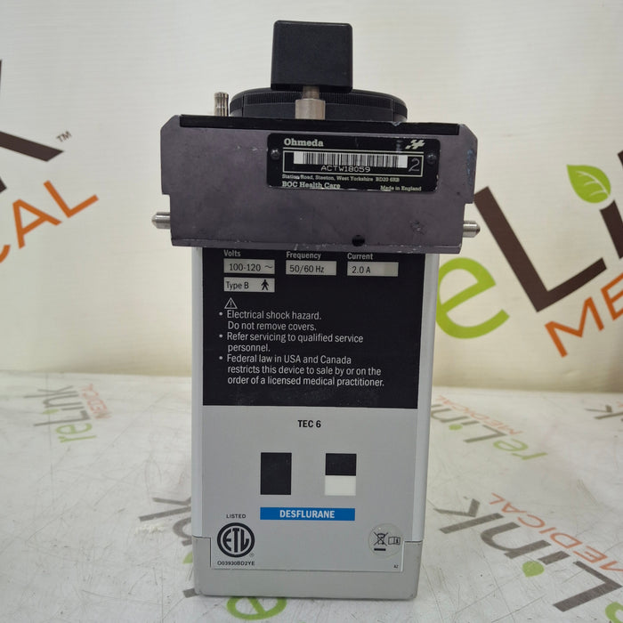 Ohmeda Medical Tec 6 Vaporizer