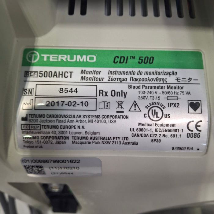 Terumo Cardiovascular Systems Corporation CDI 500 Monitor