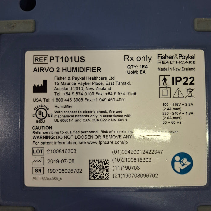 Fisher & Paykel Fisher & Paykel Airvo 2 Humidified High Flow Therapy Unit Respiratory reLink Medical