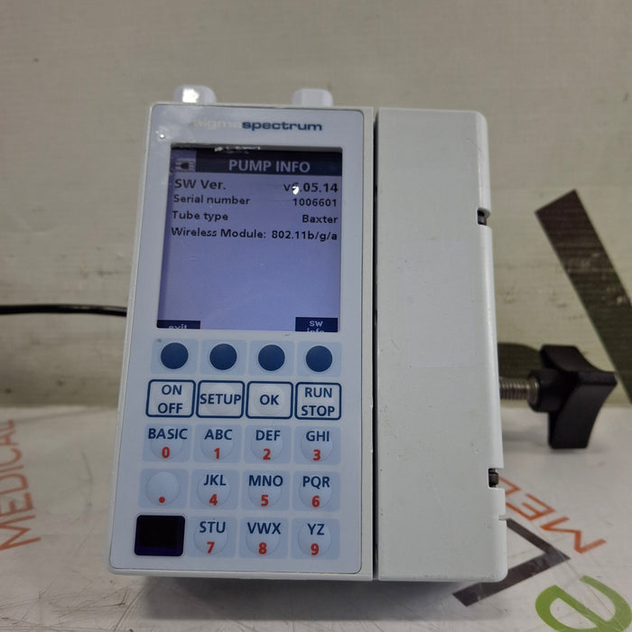 Baxter Baxter Sigma Spectrum 6.05.14 with A/B/G/N Battery Infusion Pump Infusion Pump reLink Medical