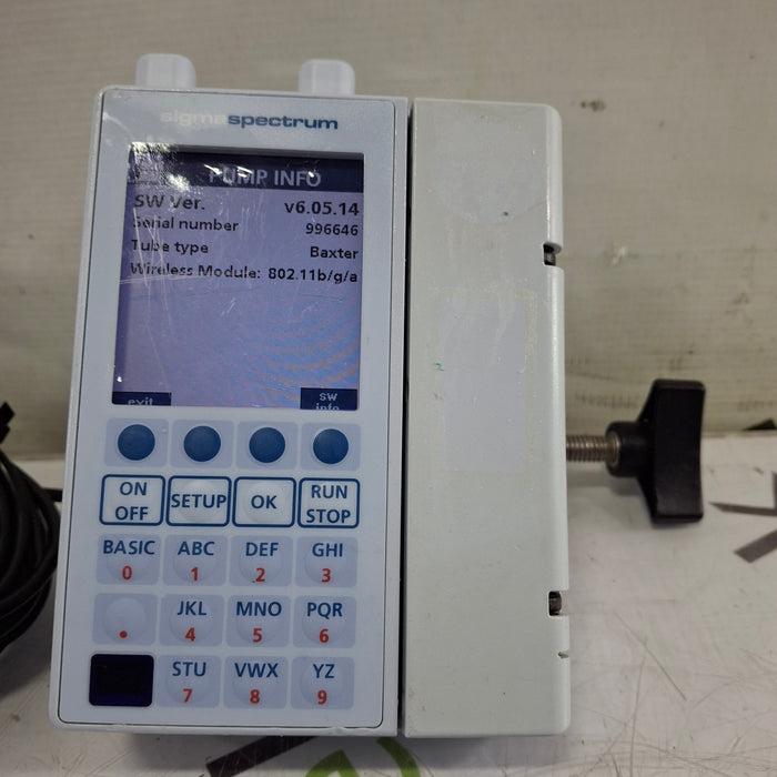 Baxter Baxter Sigma Spectrum 6.05.14 with A/B/G/N Battery Infusion Pump Infusion Pump reLink Medical