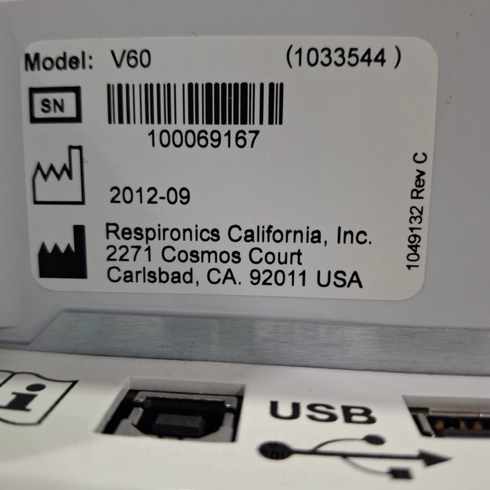 Philips Philips Respironics V60 BiPAP Ventilator Respiratory reLink Medical