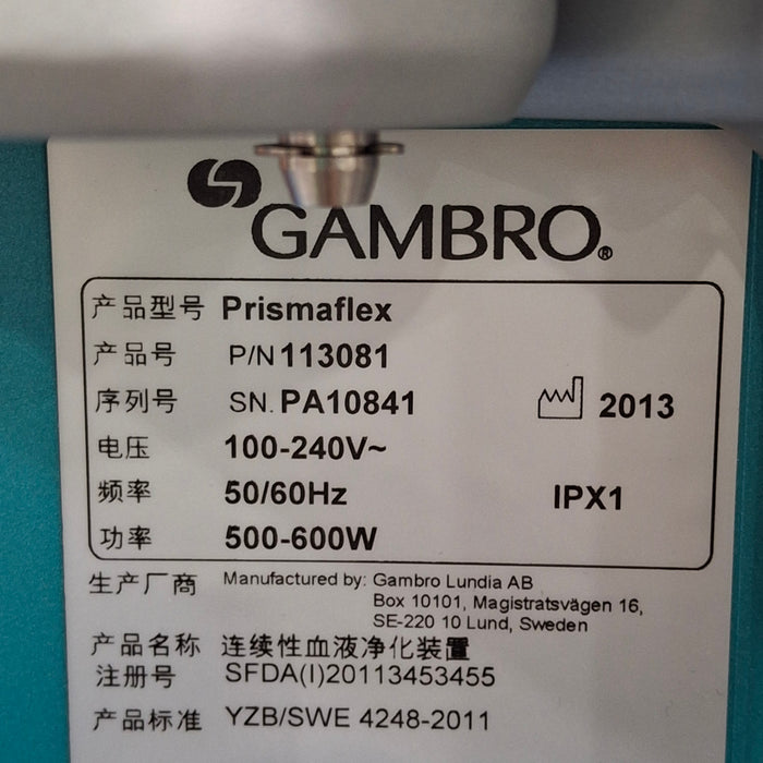 Gambro Gambro Prismaflex Dialysis Machine Dialysis reLink Medical