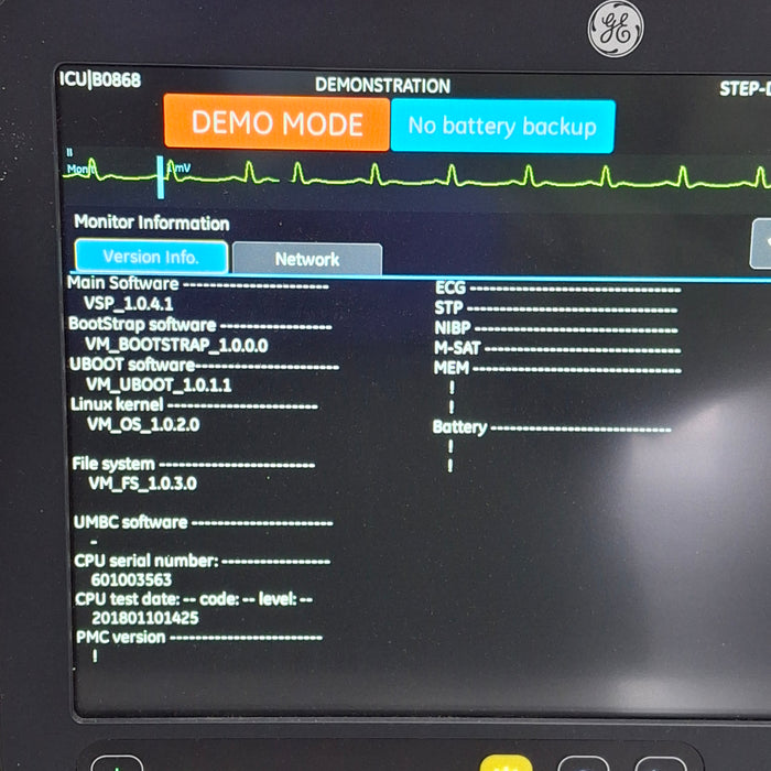 GE Healthcare B125 Patient Monitor