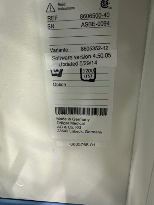 Draeger Medical Draeger Medical Apollo Anesthesia System Anesthesia reLink Medical