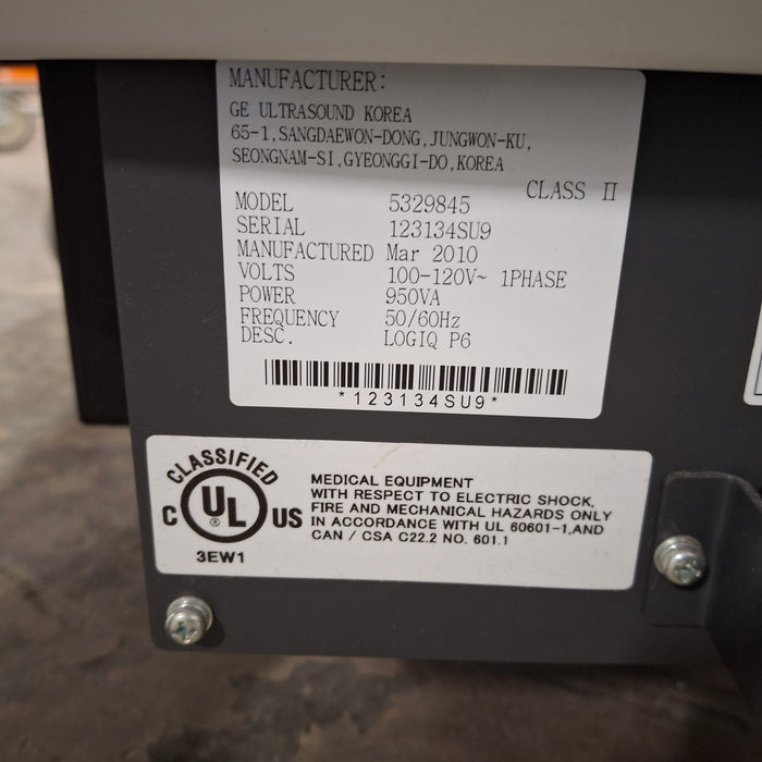GE Healthcare Logiq P6 Ultrasound