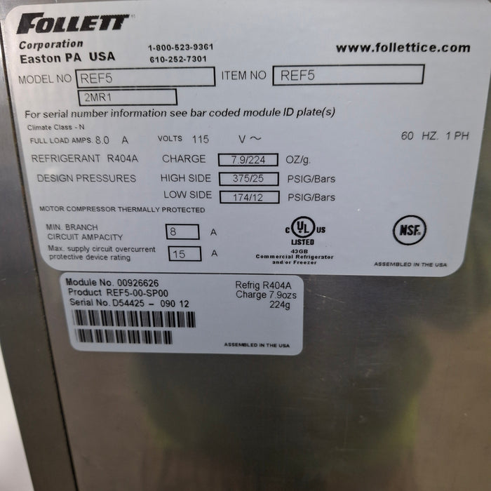 Follett Corp REF5 Freezer