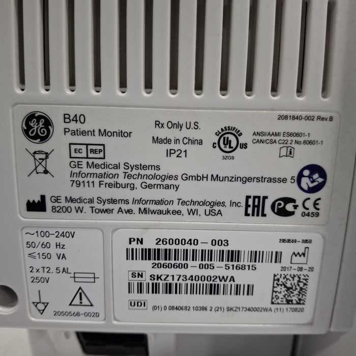 GE Healthcare GE Healthcare B40 Patient Monitor Patient Monitors reLink Medical