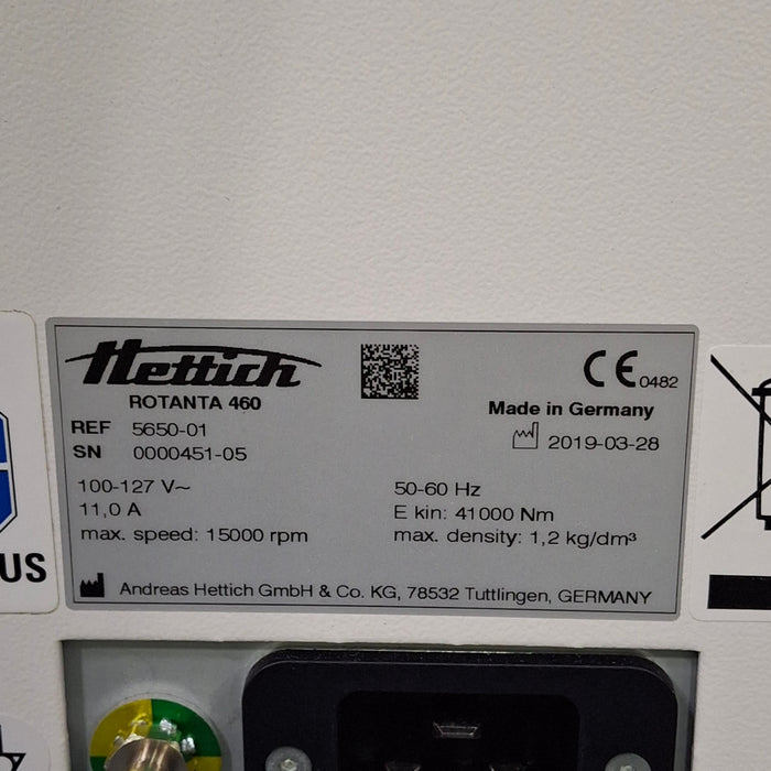 Hettich Instruments Hettich Instruments Rotanta 460 Centrifuge Centrifuges reLink Medical