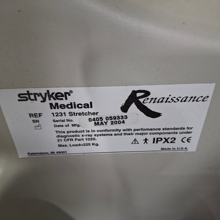 Stryker Stryker 1231 Renaissance Series Stretcher Beds & Stretchers reLink Medical