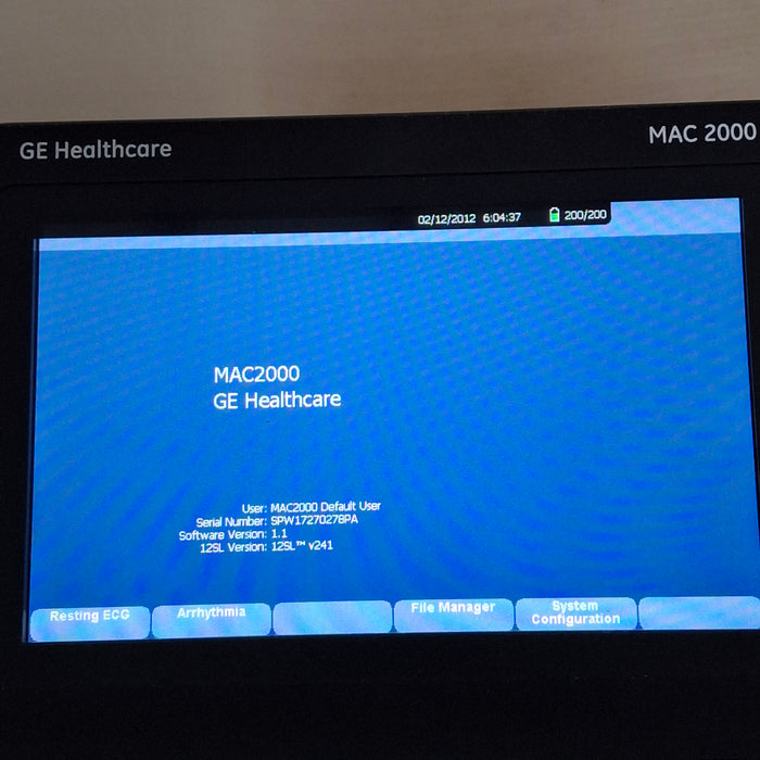 GE Healthcare GE Healthcare MAC 2000 ECG Cardiology reLink Medical