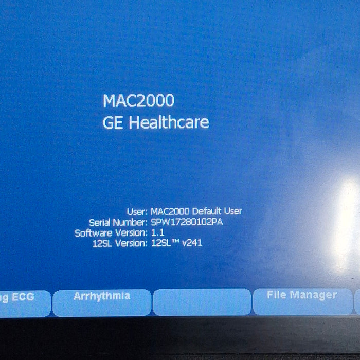 GE Healthcare MAC 2000 ECG