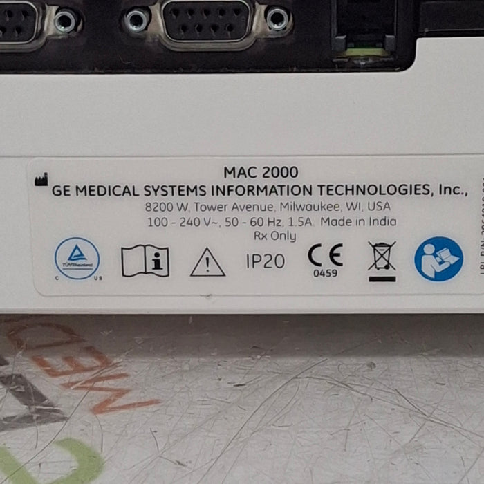 GE Healthcare MAC 2000 ECG