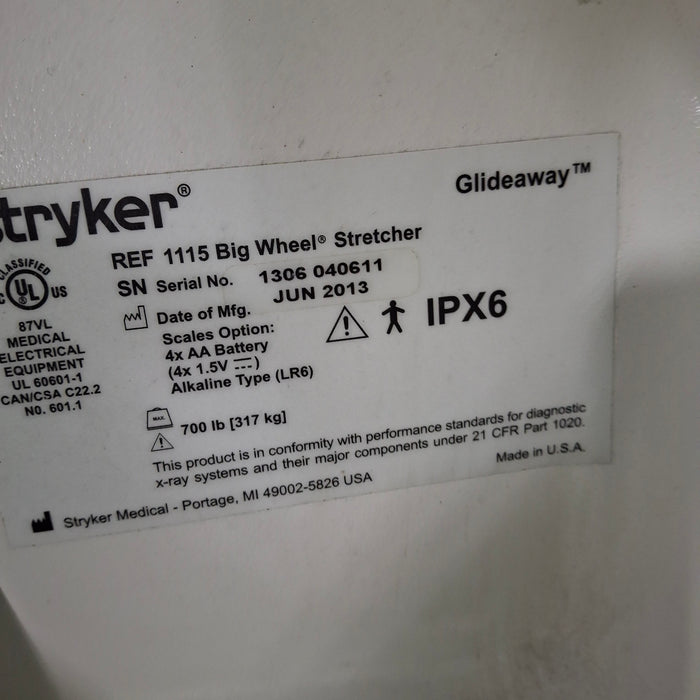 Stryker Stryker 1115 Big Wheel Glideaway Stretcher Beds & Stretchers reLink Medical