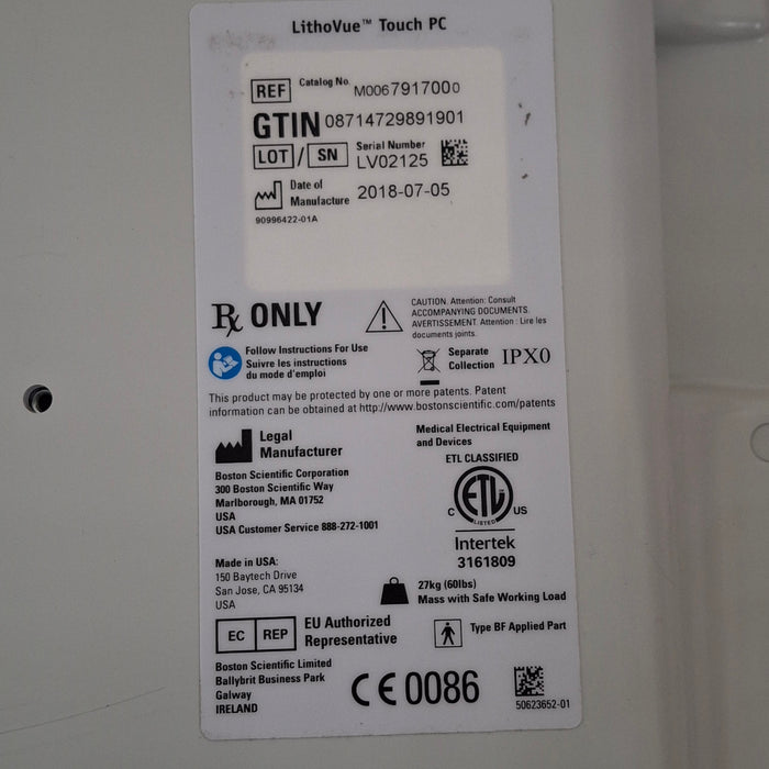 Boston Scientific Boston Scientific Lithovue Touch PC Monitor Patient Monitors reLink Medical