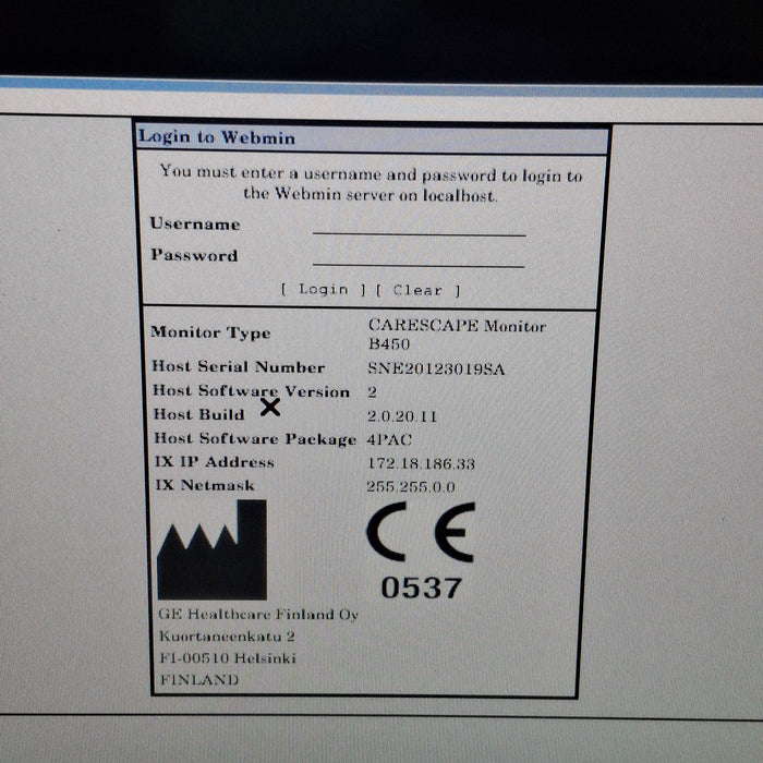 GE Healthcare GE Healthcare Carescape B450 Post Anesthesia Care Patient Monitor Patient Monitors reLink Medical