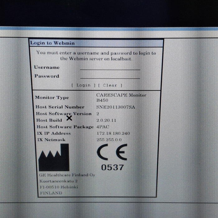 GE Healthcare GE Healthcare Carescape B450 Post Anesthesia Care Patient Monitor Patient Monitors reLink Medical