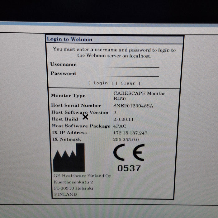 GE Healthcare GE Healthcare Carescape B450 Post Anesthesia Care Patient Monitor Patient Monitors reLink Medical