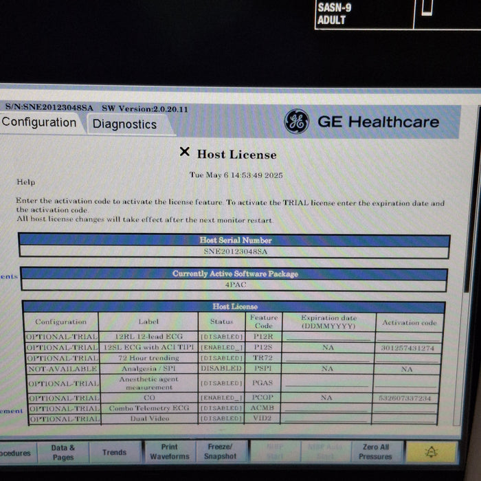 GE Healthcare GE Healthcare Carescape B450 Post Anesthesia Care Patient Monitor Patient Monitors reLink Medical