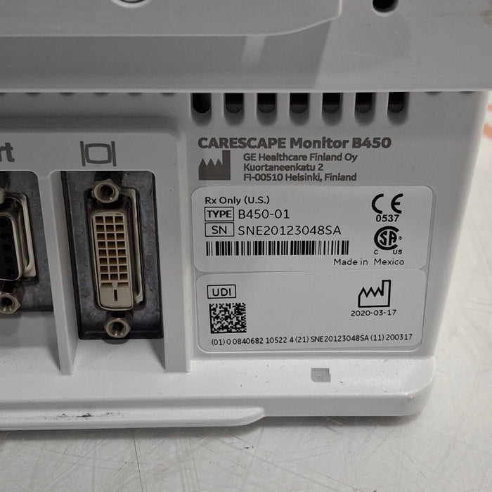 GE Healthcare GE Healthcare Carescape B450 Post Anesthesia Care Patient Monitor Patient Monitors reLink Medical