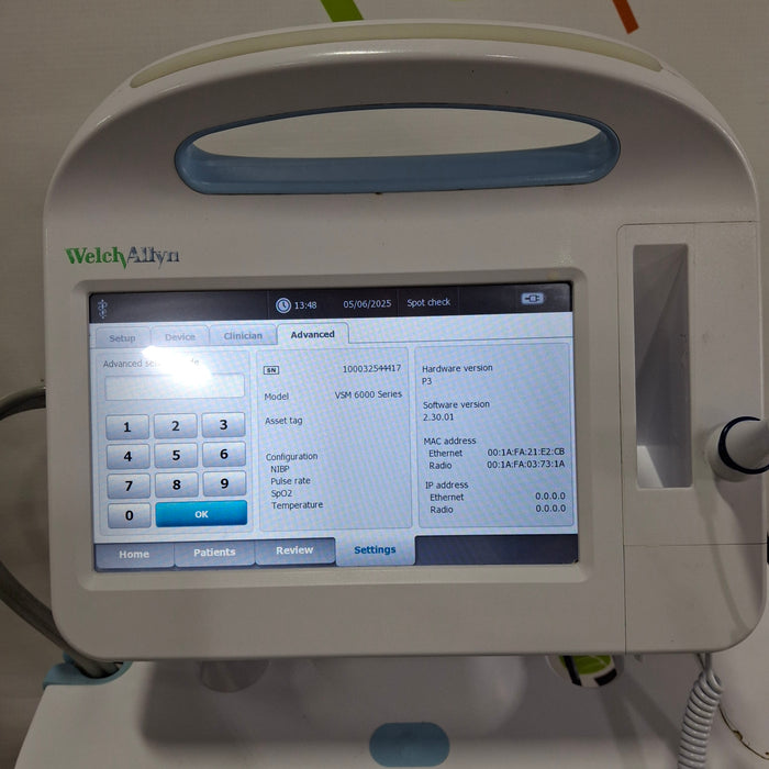 Welch Allyn Connex 6800 - Nellcor SpO2, SureTemp Vital Signs Monitor