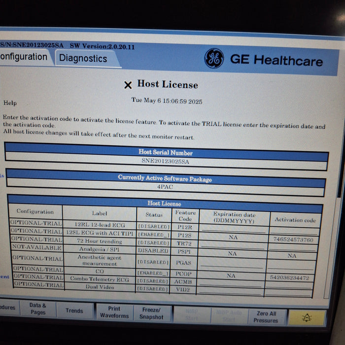 GE Healthcare Carescape B450 Patient Monitor