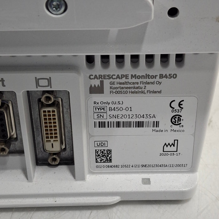 GE Healthcare GE Healthcare Carescape B450 Post Anesthesia Care Patient Monitor Patient Monitors reLink Medical