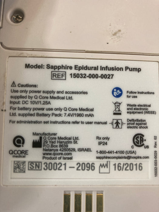 QCore Medical QCore Medical Sapphire Epidural Infusion Pump Infusion Pump reLink Medical