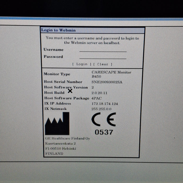 GE Healthcare GE Healthcare Carescape B450 Post Anesthesia Care Patient Monitor Patient Monitors reLink Medical