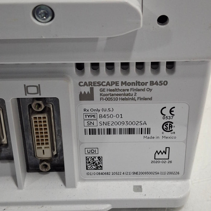 GE Healthcare GE Healthcare Carescape B450 Post Anesthesia Care Patient Monitor Patient Monitors reLink Medical