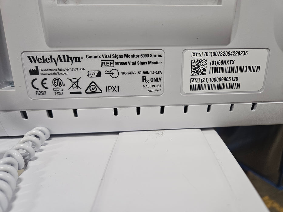 Welch Allyn Connex 6800 - Nellcor SpO2, SureTemp Vital Signs Monitor