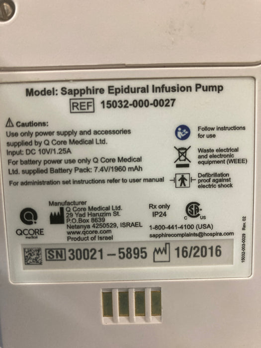 QCore Medical QCore Medical Sapphire Epidural Infusion Pump Infusion Pumps reLink Medical