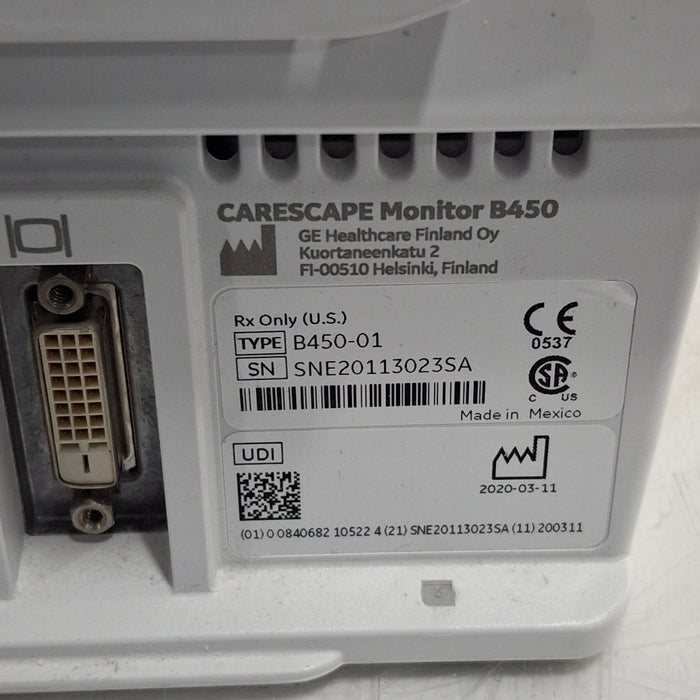 GE Healthcare GE Healthcare Carescape B450 Post Anesthesia Care Patient Monitor Patient Monitors reLink Medical