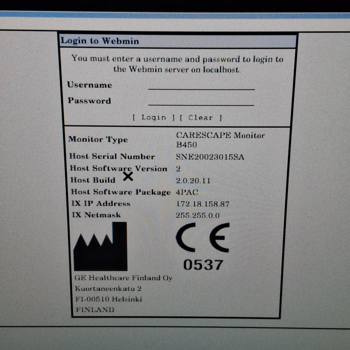 GE Healthcare GE Healthcare Carescape B450 Patient Monitor Patient Monitors reLink Medical