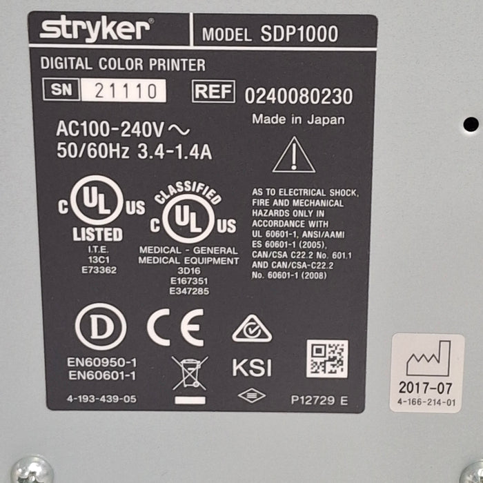 Stryker SDP1000 Digital Color Printer