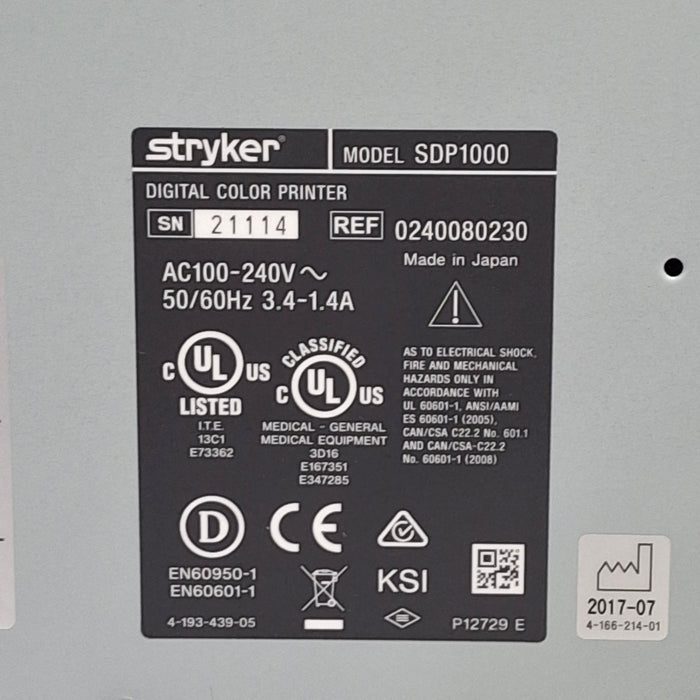 Stryker SDP1000 Digital Color Printer