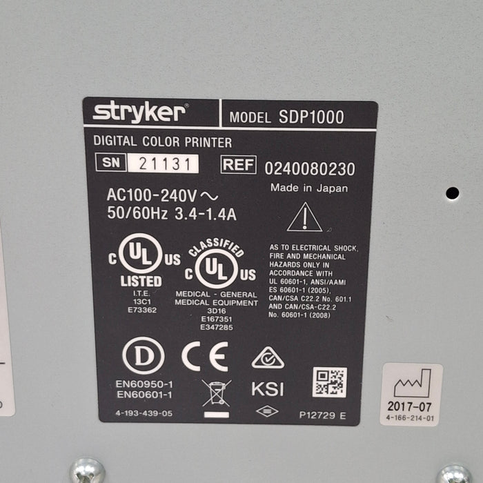 Stryker SDP1000 Digital Color Printer