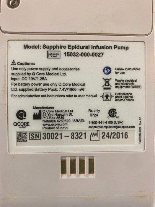 QCore Medical QCore Medical Sapphire Epidural Infusion Pump Infusion Pump reLink Medical
