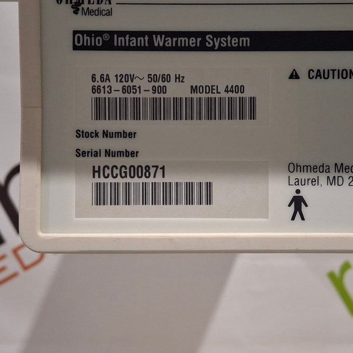 Ohmeda Medical Ohmeda Medical Ohio Model 4400 Infant Warmer Infant Warmers and Incubators reLink Medical
