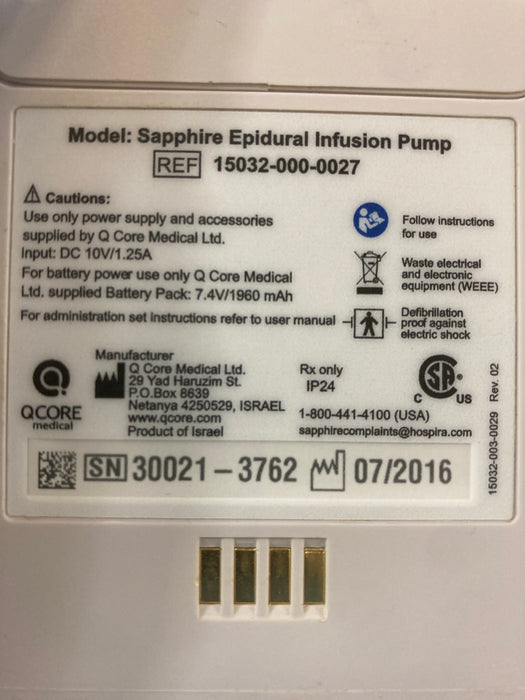 QCore Medical QCore Medical Sapphire Epidural Infusion Pump Infusion Pump reLink Medical