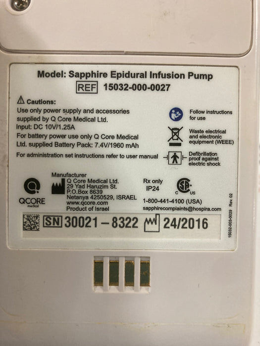QCore Medical QCore Medical Sapphire Epidural Infusion Pump Infusion Pump reLink Medical
