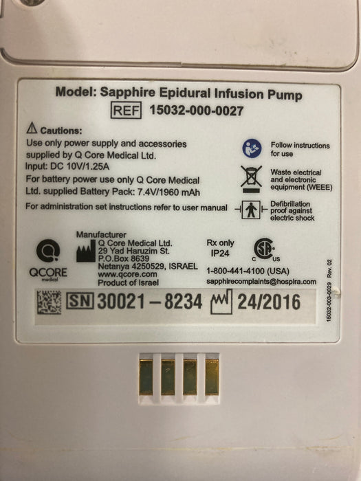 QCore Medical QCore Medical Sapphire Epidural Infusion Pump Infusion Pump reLink Medical