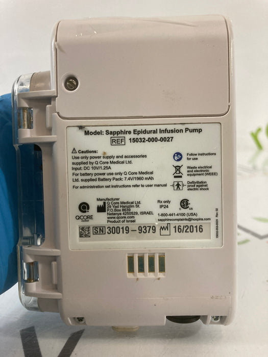 QCore Medical QCore Medical Sapphire Epidural Infusion Pump Infusion Pump reLink Medical