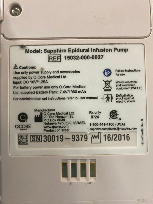 QCore Medical QCore Medical Sapphire Epidural Infusion Pump Infusion Pump reLink Medical