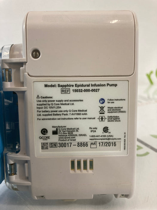 QCore Medical QCore Medical Sapphire Epidural Infusion Pump Infusion Pump reLink Medical