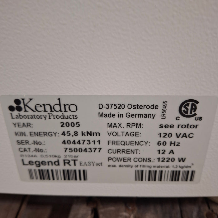 Thermo Electron Thermo Electron Sorvall Legend RT Benchtop Centrifuge Centrifuges reLink Medical