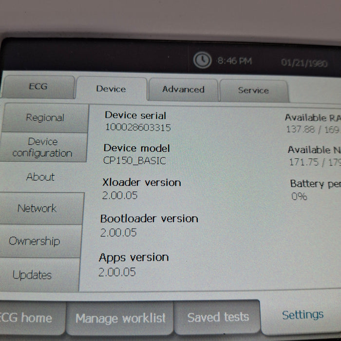 Welch Allyn Welch Allyn CP150 ECG Cardiology reLink Medical